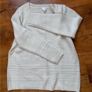 Dressbarn Cream Knit Sweater